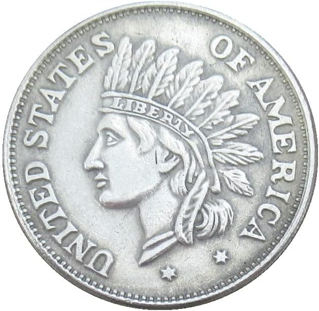US $1 Emlékérme 1851 Külföldi Másolás Ezüst Bevonatú