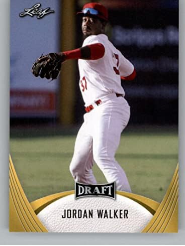 2021 Levél Tervezetét Arany 7 Jordan Walker RC Újonc Baseball Trading Card