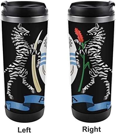 Címer Botswana Utazási kávéscsészék Fedél Hőszigetelt Poharak, Rozsdamentes Acél duplafalú Üveg Víz