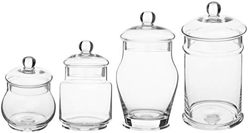 MyGift Készlet 4 Átlátszó Üveg Patikus Üvegek szemhéjakkal