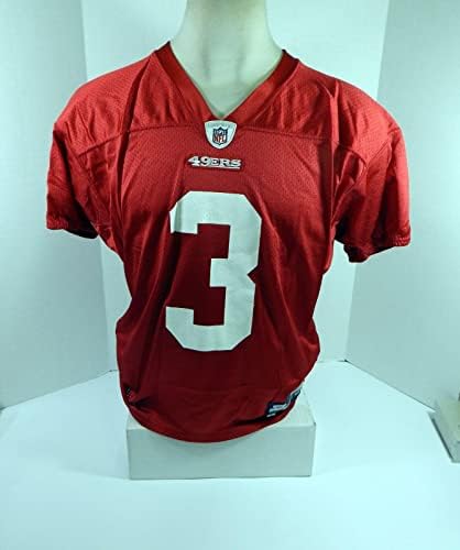 2009-ben a San Francisco 49ers 3 Játék Kiadott Piros Gyakorlat Jersey L DP34723 - Aláíratlan NFL Játék