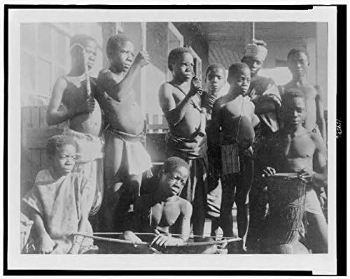 HistoricalFindings Fotó: Kroó Fiúk,Miss Éles Küldetése,Monrovia,Libéria,c1895,Guru,az Afrikai Emberek,Gyerekek