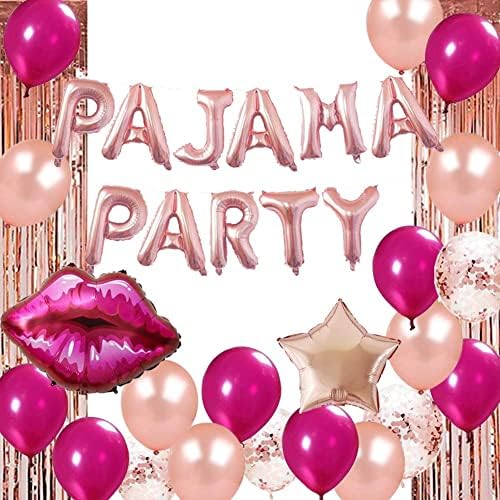Geloar Pizsama Party Dekoráció,Pizsama Party Lufi, a Lányok PJ Maszk Témájú Banner a Pizsama Pizsama Ottalvós