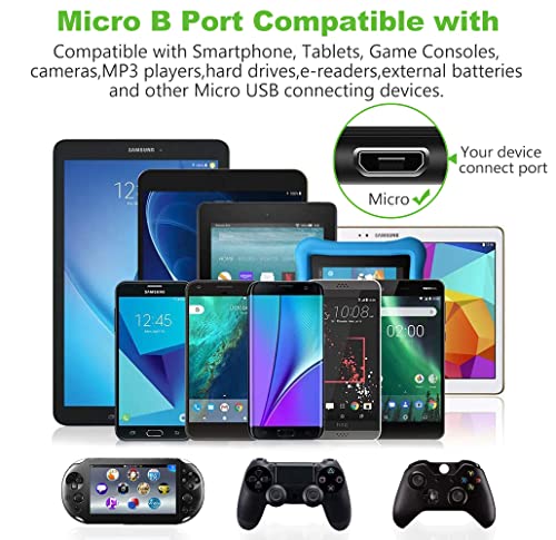 Micro USB Kábel, 3Pack 10FT Android Töltő Kábel Hosszú Fonott Nylon Fordította: Gyors Töltés Kábel Kompatibilis
