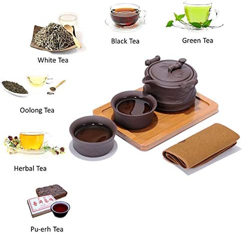 Goclothod Kínai Kungfu Teáskanna Kézzel Készített Yixing Zisha Tea Szett Lila Agyag Kerámia Teáskanna
