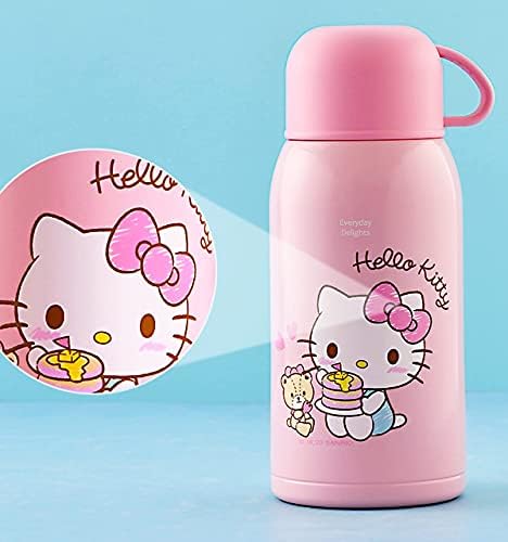 Mindennapi Örömök Sanrio Hello Kitty Rozsdamentes Acél Szigetelt Üveg Vizet a Pohárba, Szalma, meg Táska