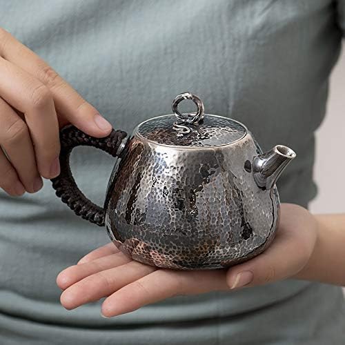 Ezüst Teáskanna Régi Kínai Haza Teáskanna Fém Ezüst 999 Teás Készlet Gonfu Tea-a Dolgok Fél Drinkware