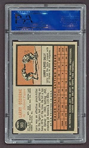 1962 Topps 583 Larry Osborne Detroit Tigers (Baseball Kártya) PSA a PSA 8.00 Tigrisek