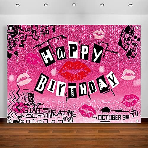 Felizotos Forró Rózsaszín Boldog Szülinapot Hátteret Lányok Fél Graffiti A Születésnapi Torta Táblázat