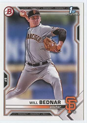 2021 Bowman Tervezet BD-197 Fog Bednar RC Újonc San Francisco Giants MLB Baseball Trading Card