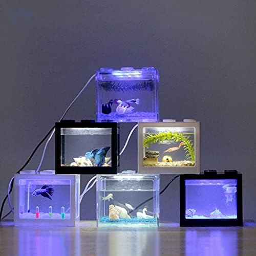 WSSBK USB Mini Akvárium, akvárium LED Lámpa Otthoni Irodai Asztali Tea Asztal Díszítése (Szín : F)