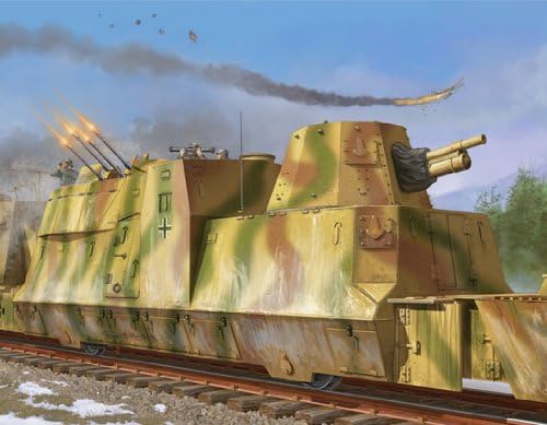 Trombitás 1/35 második VILÁGHÁBORÚ német Hadsereg Kanonen, valamint Flakwagen Páncélozott légvédelmi Vasúti