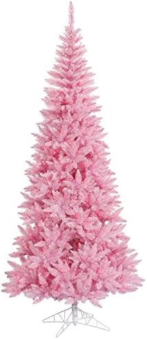 Vickerman 6.5' Rózsaszín Fir Slim Mesterséges karácsonyfa, Rózsaszín Dura megvilágított LED - Mű Fenyő
