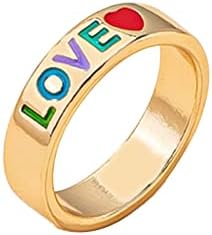 Egyszerű Gyűrűk, a Nők Színes Levél Olaj Csöpög Gyűrű jegygyűrű Női Retro Sima Gyűrű Ajándék Barátok,