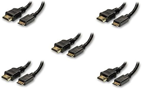 eDragon 5 Csomag Mini HDMI Kábel HDMI Férfi-Mini HDMI Férfi (C Típusú) 15 Láb