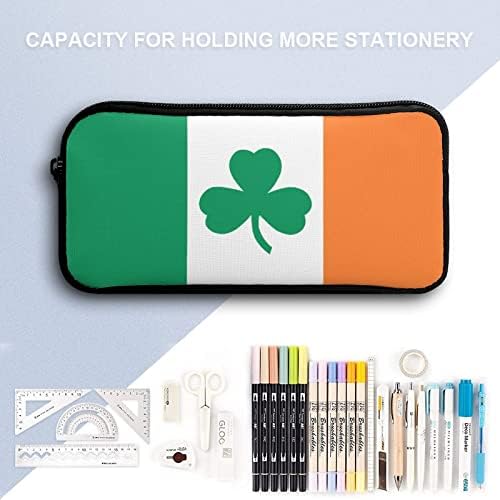 Shamrock Lóhere Írország Zászló Nagy Kapacitású Ceruza Esetben, Tároló Toll Tok Írószer Szervező Hordozható